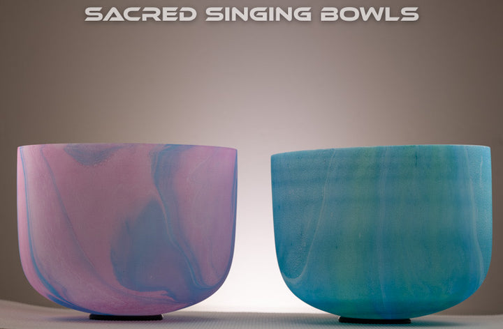 Color Fusion Crystal Singing Bowl Pair