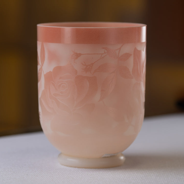 7" D#+10 Sunstone etched with Roses, Crystal Tones™