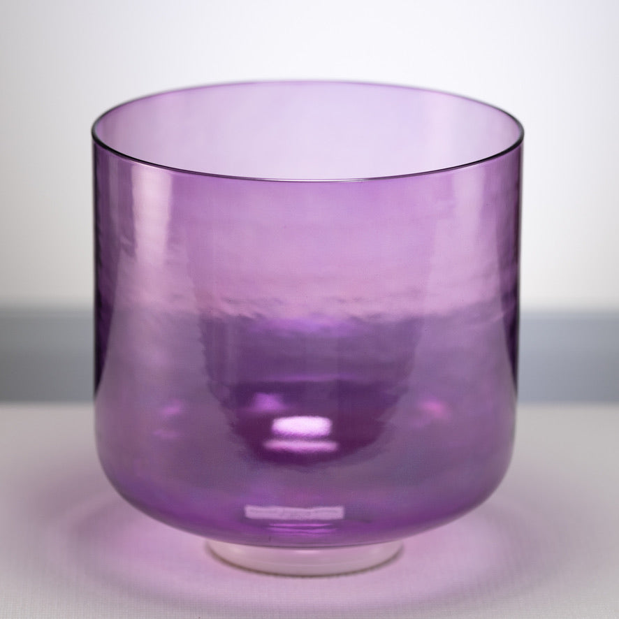 9" G#+10 Lavender Lotus Crystal Singing Bowl, Perfect Pitch