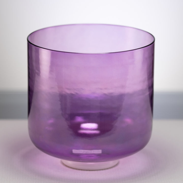 9" G#+10 Lavender Lotus Crystal Singing Bowl, Perfect Pitch
