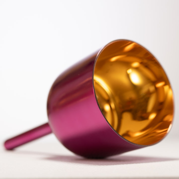 5.75" A-3 Radiant Rose Crystal Singing Bowl, 24k Gold inside