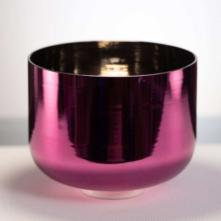 11" F#-10 Radiant Rose Crystal Singing Bowl, Perfect Pitch