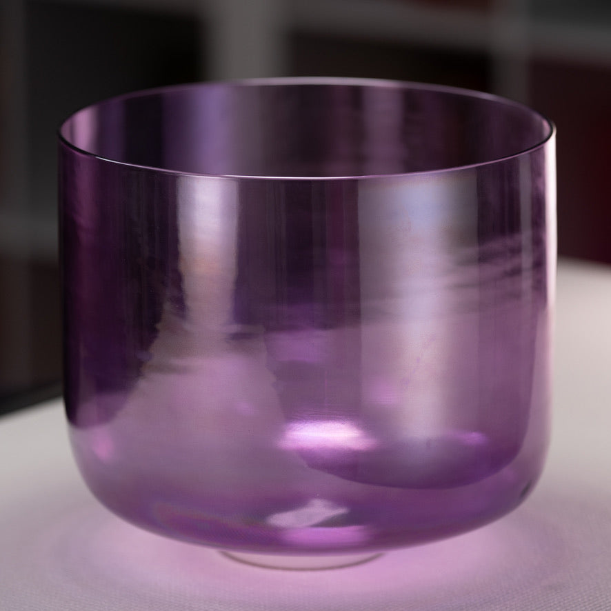 12" B+45 Lavender Lotus Crystal Singing Bowl