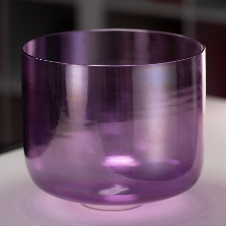 12" B+45 Lavender Lotus Crystal Singing Bowl