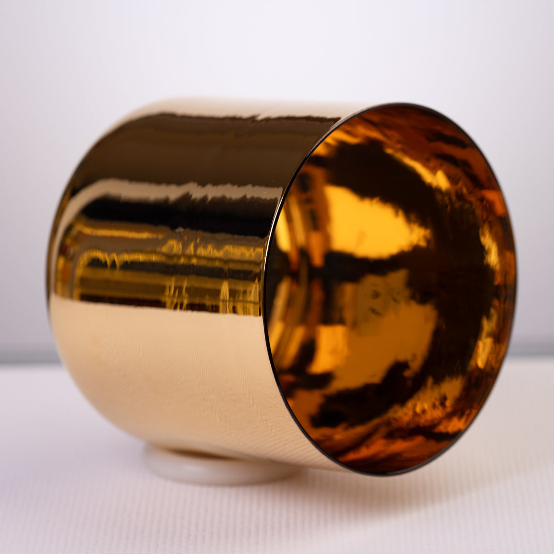 9" F#-29 24k Gold & Crystal Singing Bowl