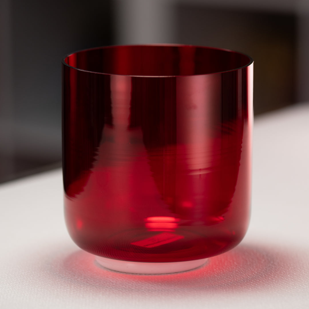 7" F-1 Ruby Ray Crystal Singing Bowl, Perfect Pitch
