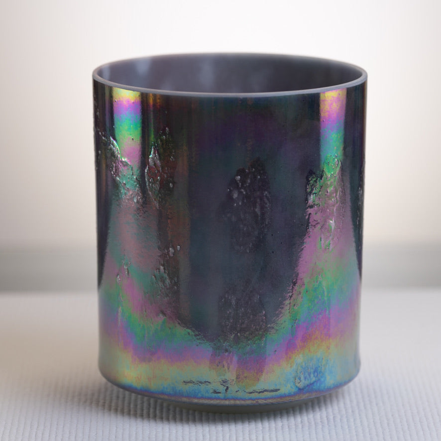 8" Anchi & Platinum Singing Bowl in a tall style from Crystal Tones