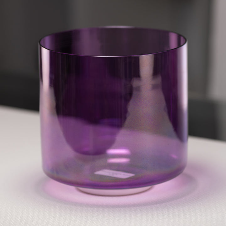 8" B+46 Lavender Lotus Crystal Singing Bowl