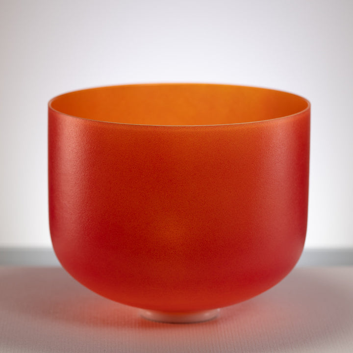 14" F#-25 Sedona Sunrise Frosted Crystal Singing Bowl