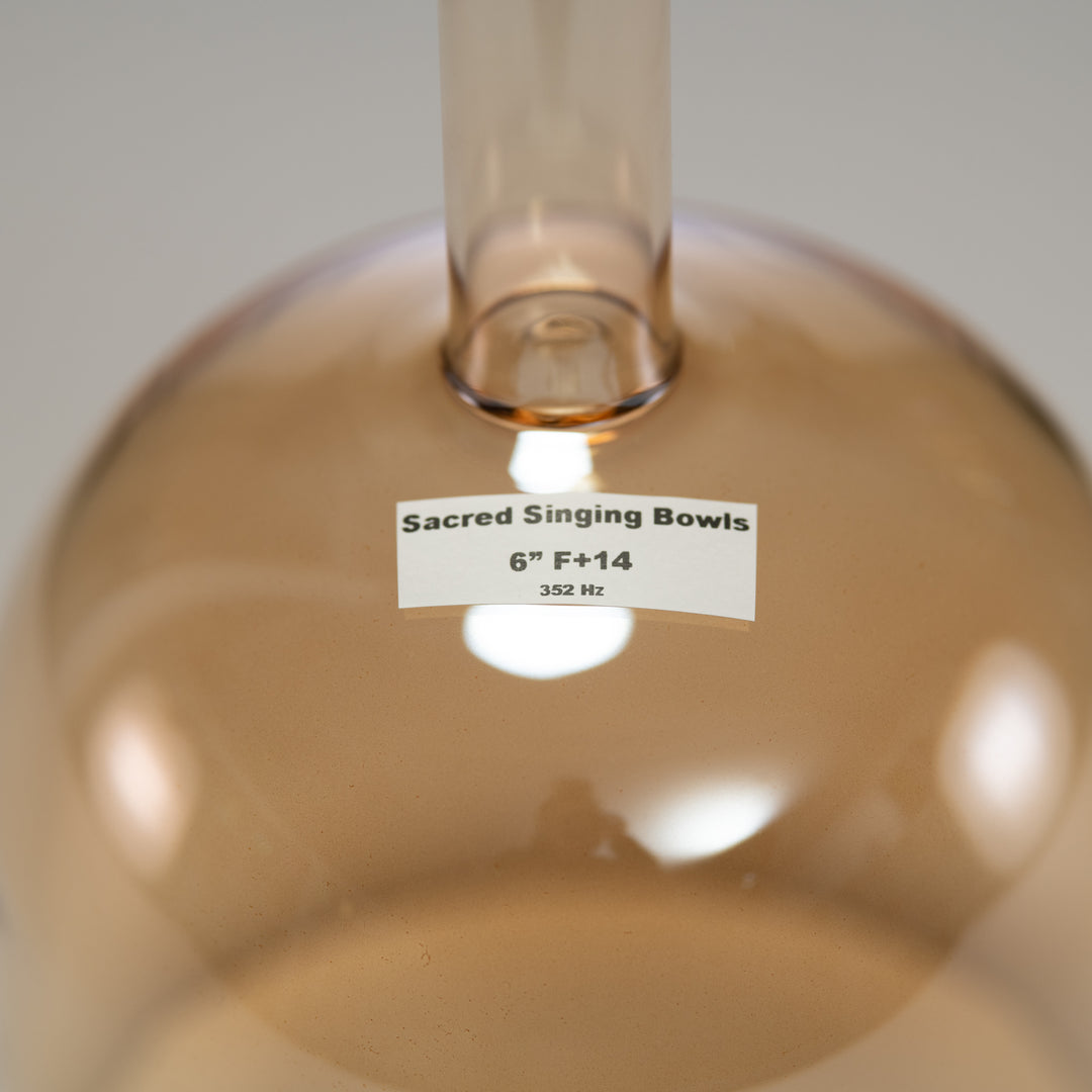 6" F+14 Morning Sun Handheld Crystal Singing Bowl