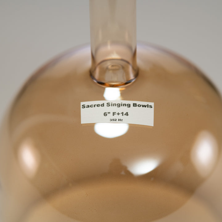 6" F+14 Morning Sun Handheld Crystal Singing Bowl