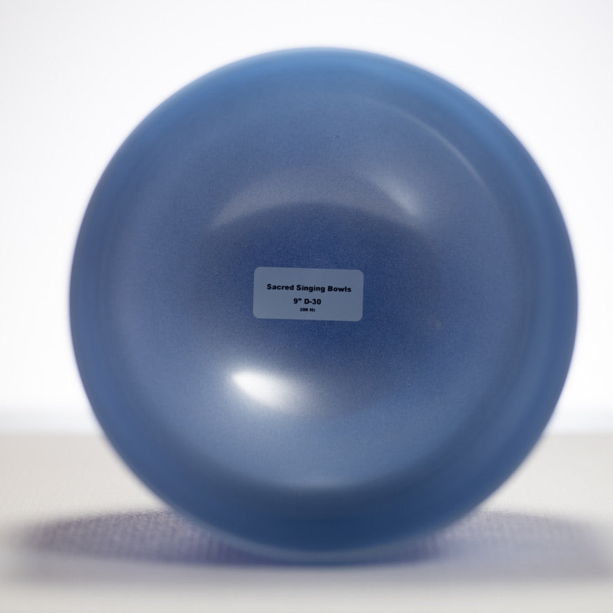 9" D-30 Father Sky Frosted Crystal Singing Bowl