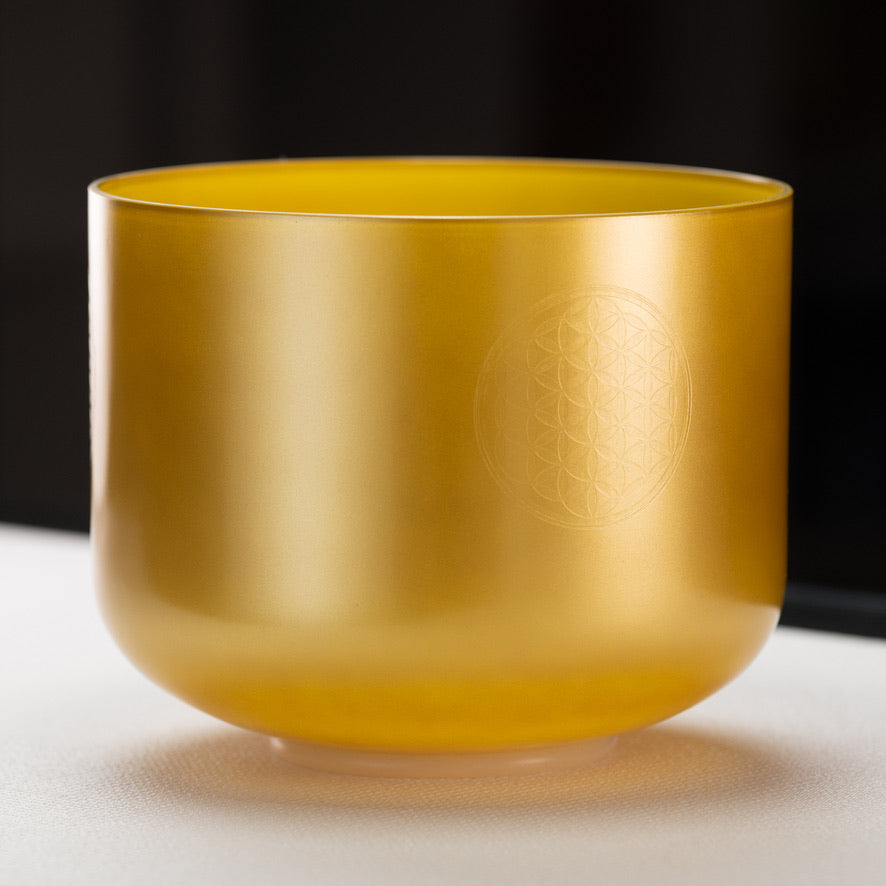 10" G#+23 Supernova Singing Bowl with Flower of Life