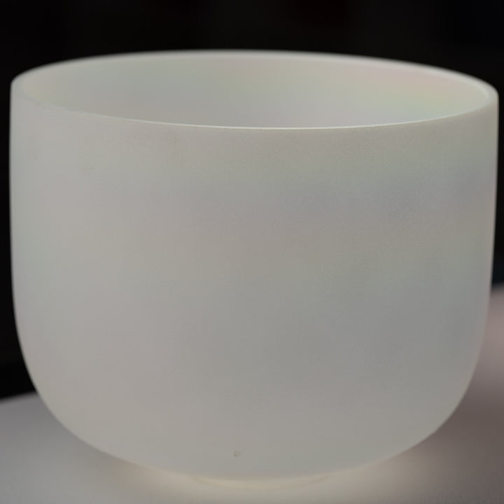 13.5" C+0 White Frosted Bowl with Angel Aura inside