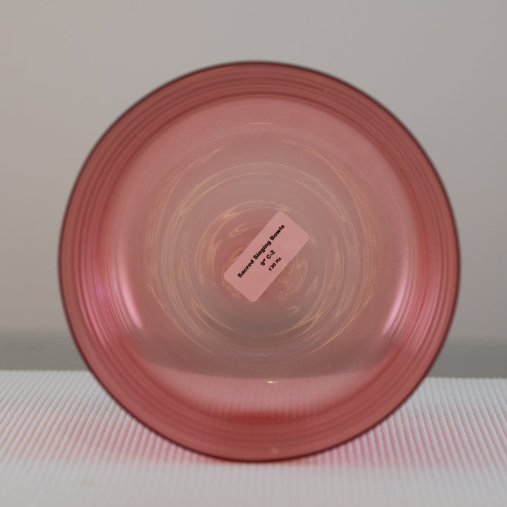 9" C-2 Ruby Ray Crystal Bowl