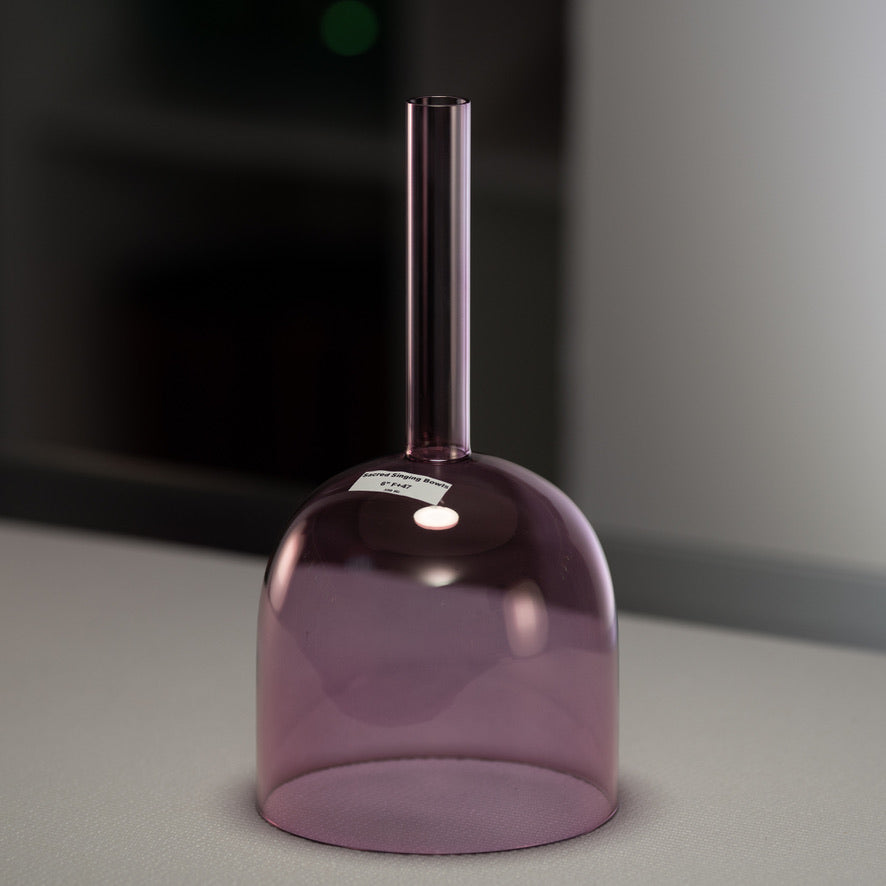 6" F+47 Solar Violet Handheld Crystal Singing Bowl