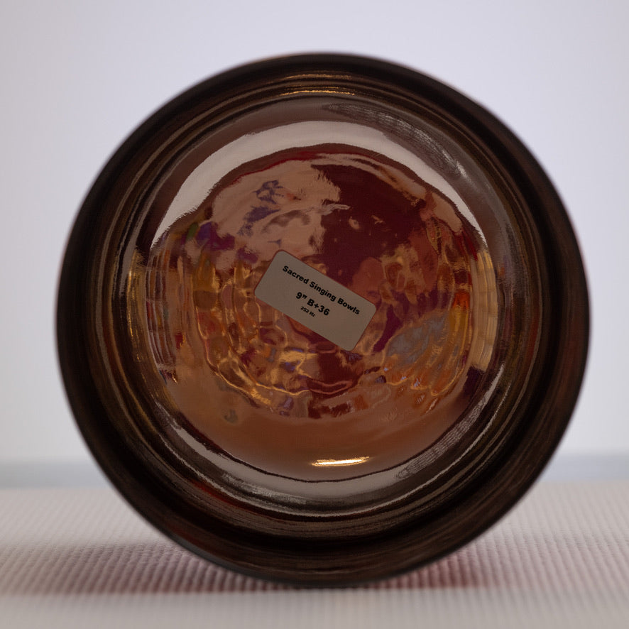 9" B+36 Ruby Ray with Flower of Life Singing Bowl