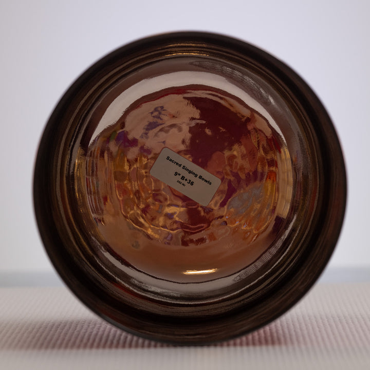 9" B+36 Ruby Ray with Flower of Life Singing Bowl