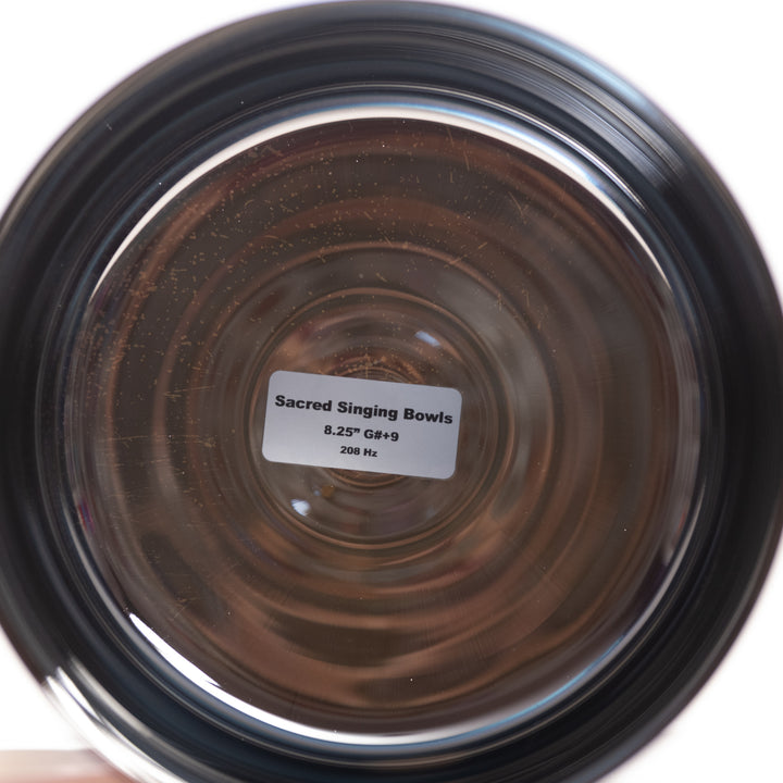 8.25" G#+9 Celestial Rainbow Crystal Singing Bowl, Perfect Pitch