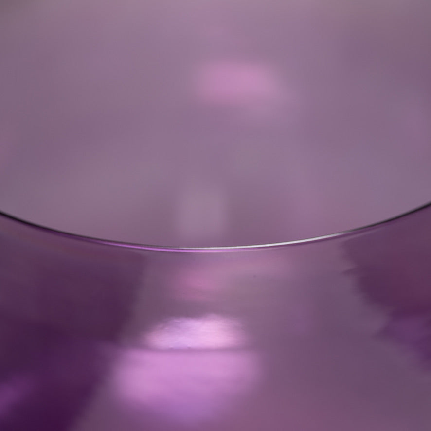 12" B+45 Lavender Lotus Crystal Singing Bowl