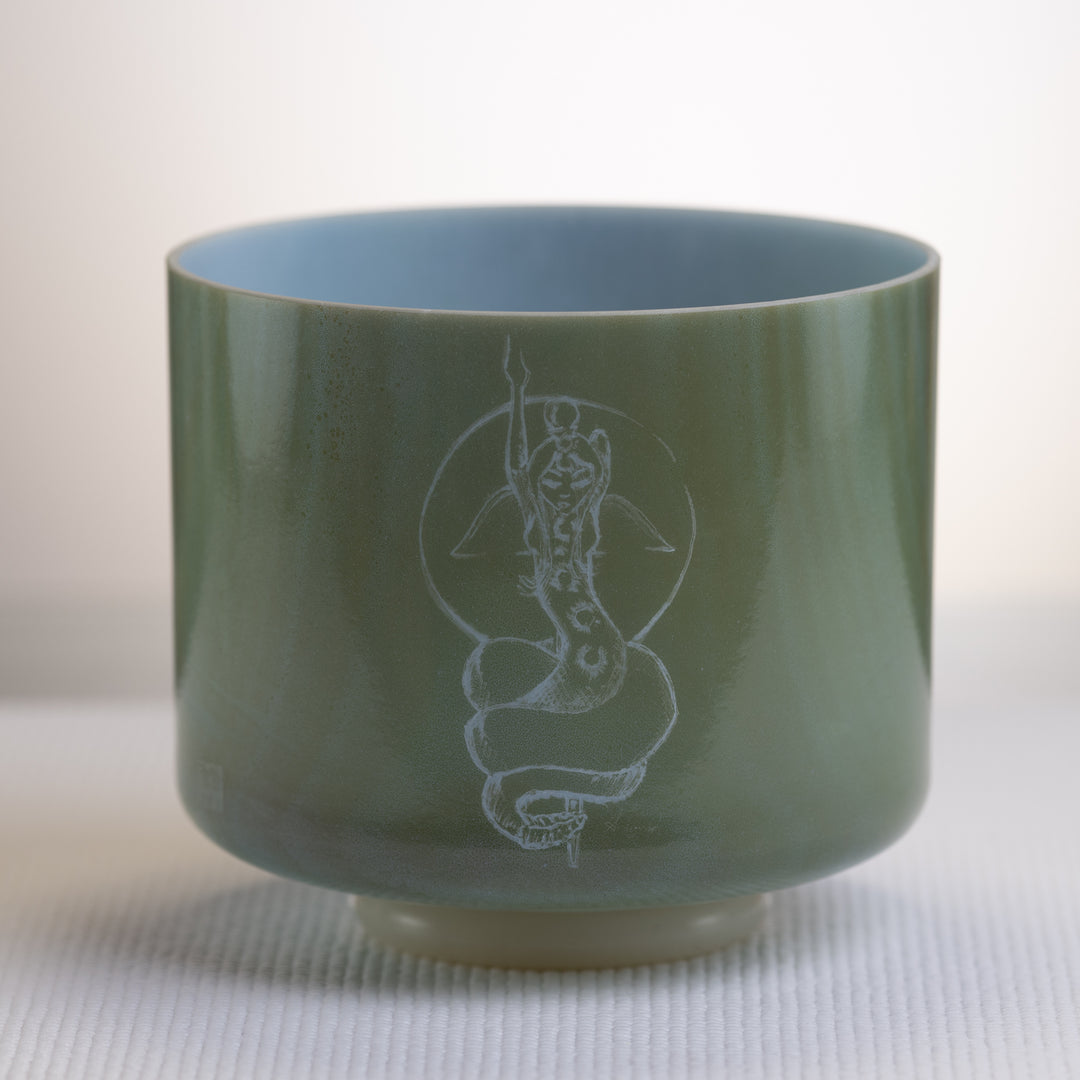8" D#-50 Etched Mount Shasta Serpentine, Crystal Tones™