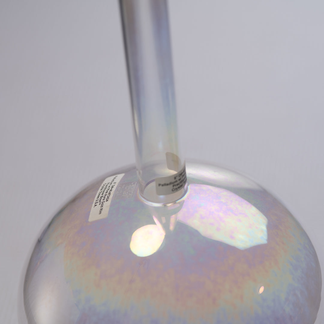 8" D#+40 Palladium with Pink Aura Gold Rim, Crystal Tones™