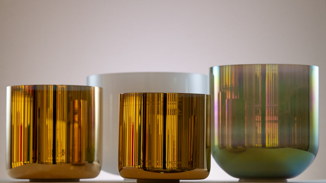 The Sorceress: Harmonic Crystal Singing Bowl Set, Sacred Singing Bowls