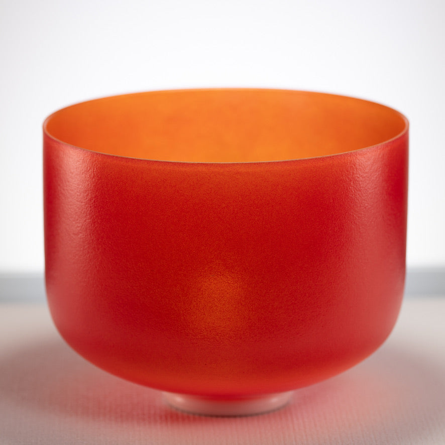 12" G#-27 Sedona Sunrise Frosted Crystal Singing Bowl