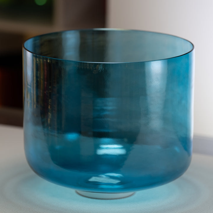 11.75" C-23 Caribbean Blue Crystal Singing Bowl