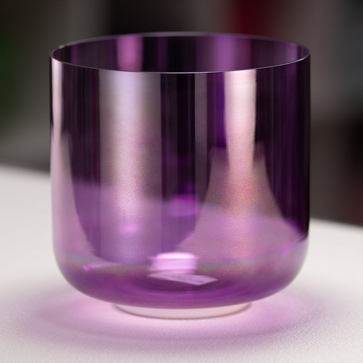 8" C-26 Lavender Lotus Crystal Singing Bowl