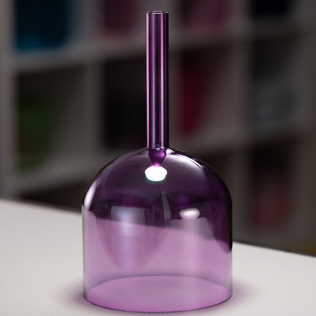 8" C+15 Lavender Lotus Crystal Singing Bowl, Handheld