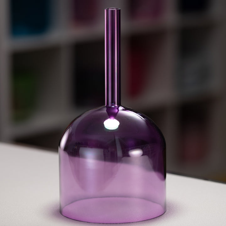 8" C+15 Lavender Lotus Crystal Singing Bowl, Handheld