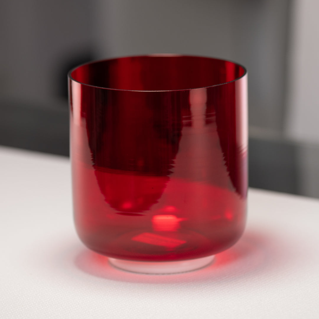 7" F-1 Ruby Ray Crystal Singing Bowl, Perfect Pitch
