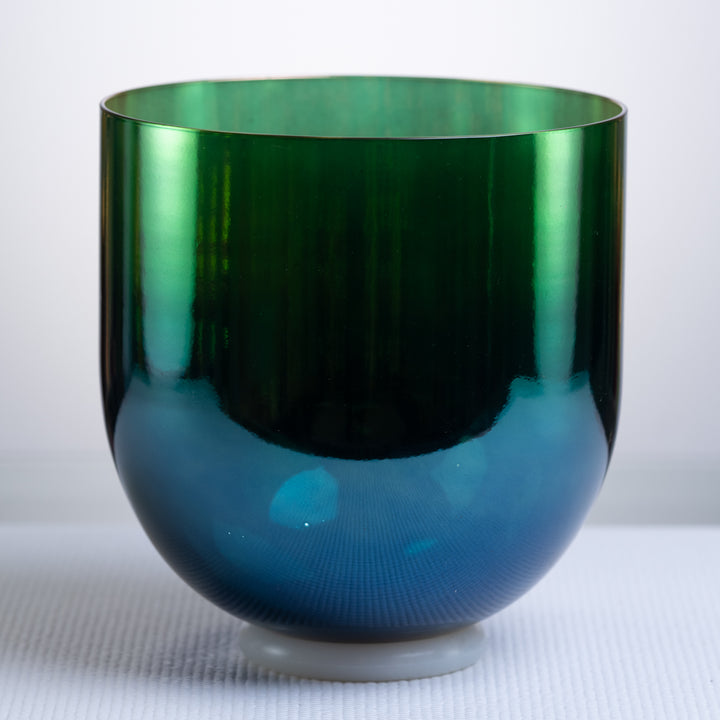 9" D+40 Divine Earth Crystal Singing Bowl, 24k Gold inside