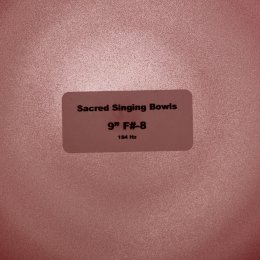 9” F#-8 Majestic Mauve Crystal Singing Bowl