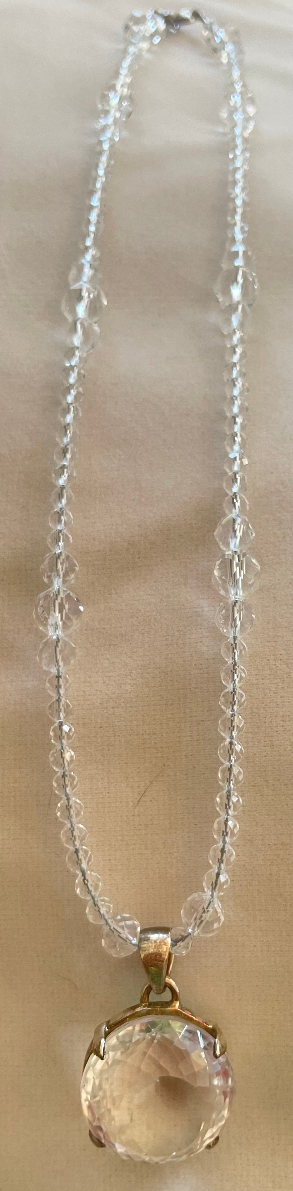 Faceted Clear Quartz Necklace