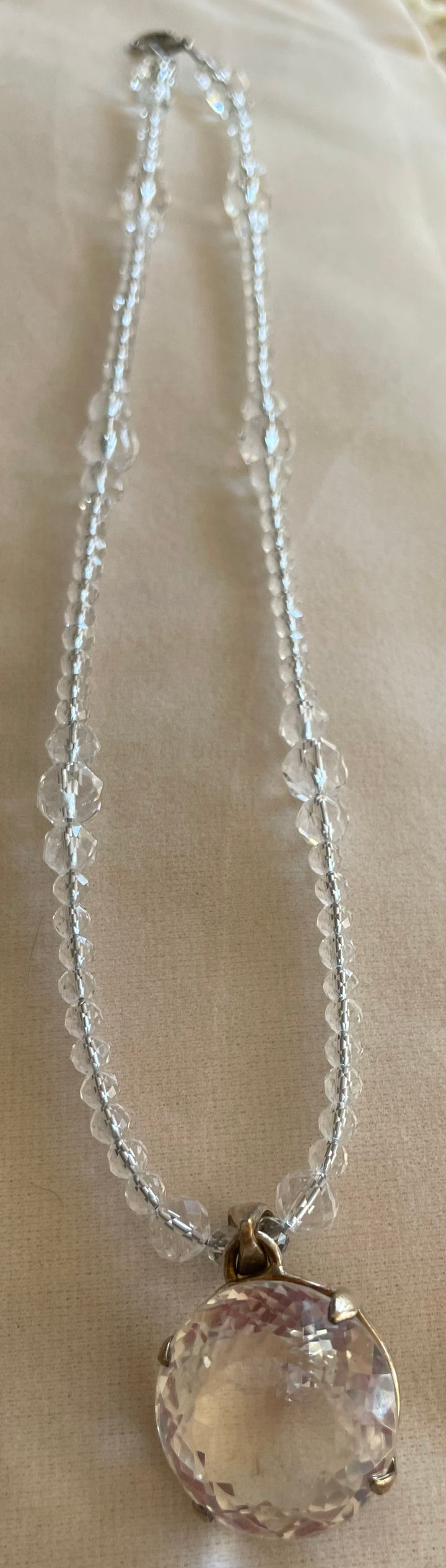 Faceted Clear Quartz Necklace