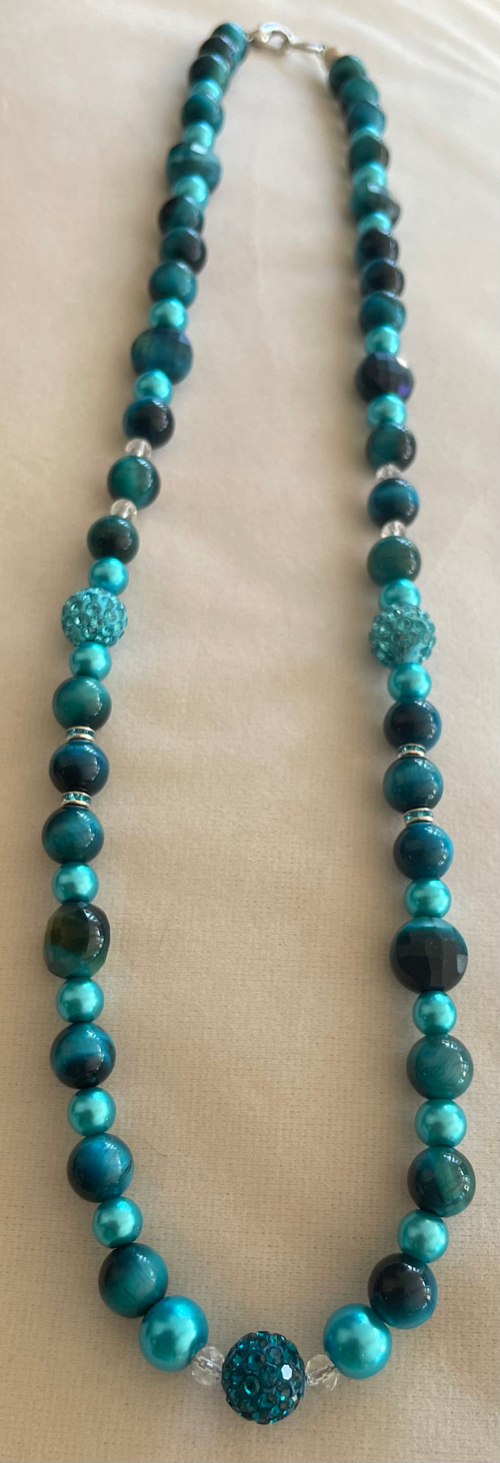 Blue Tiger Eye & Mixed Bead Necklace