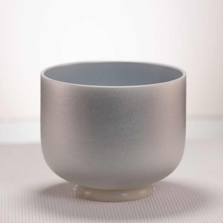 8" B-29 Frosted Silver Star Crystal Singing Bowl