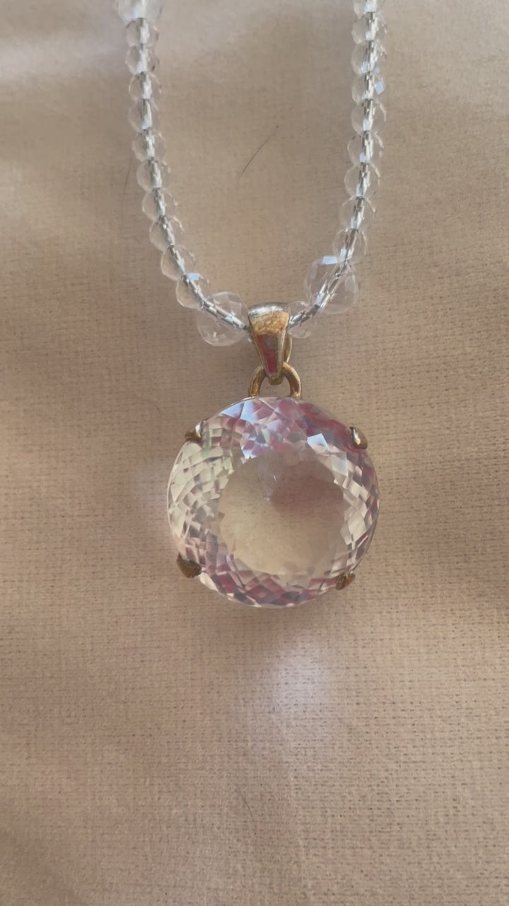 Faceted Clear Quartz Necklace