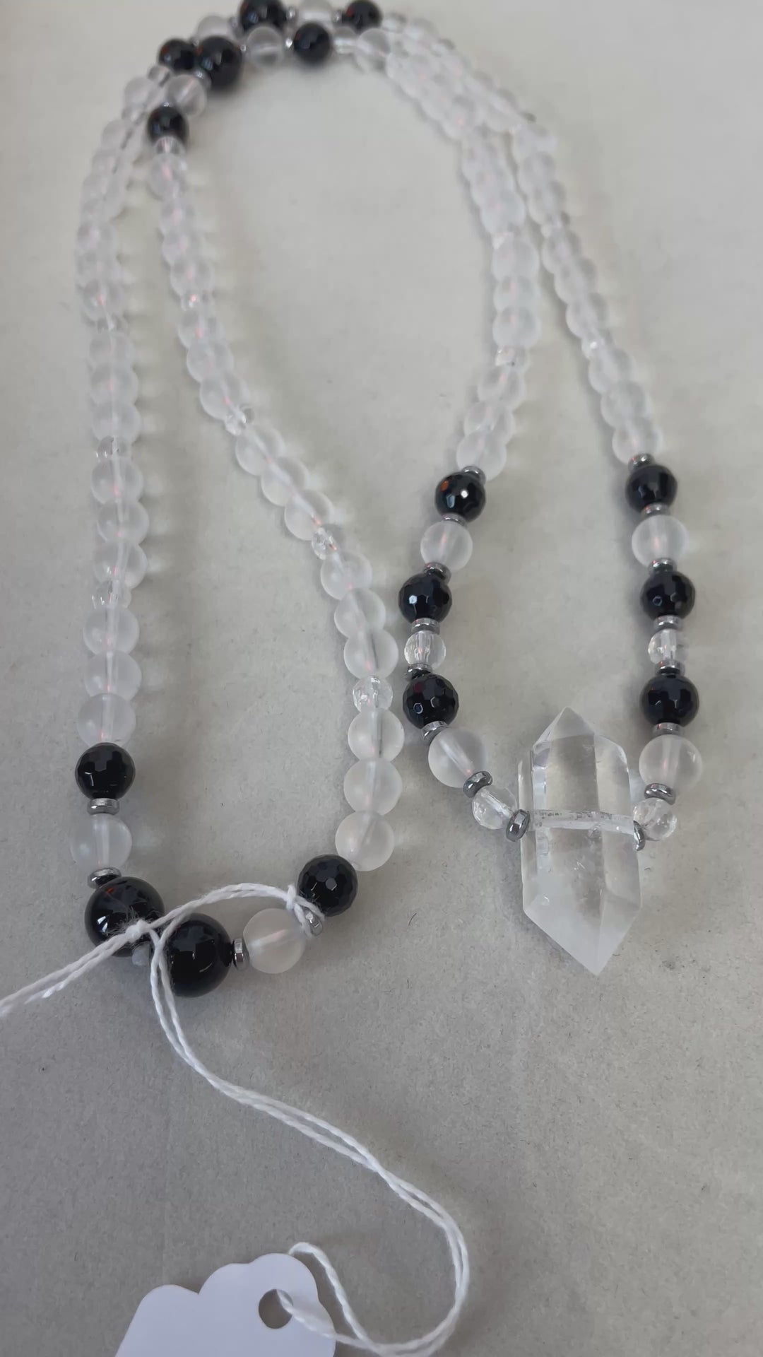 Matte Clear Quartz Mala