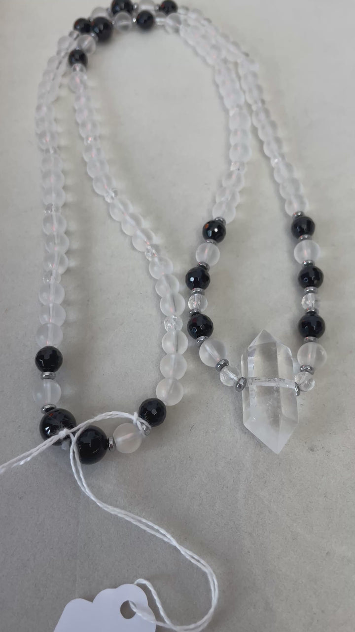Matte Clear Quartz Mala