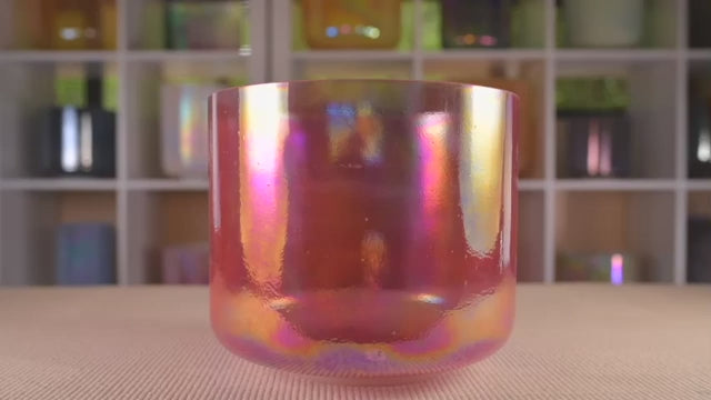 9" B-25 Rose Quartz & Saint Germain Bowl, Crystal Tones™