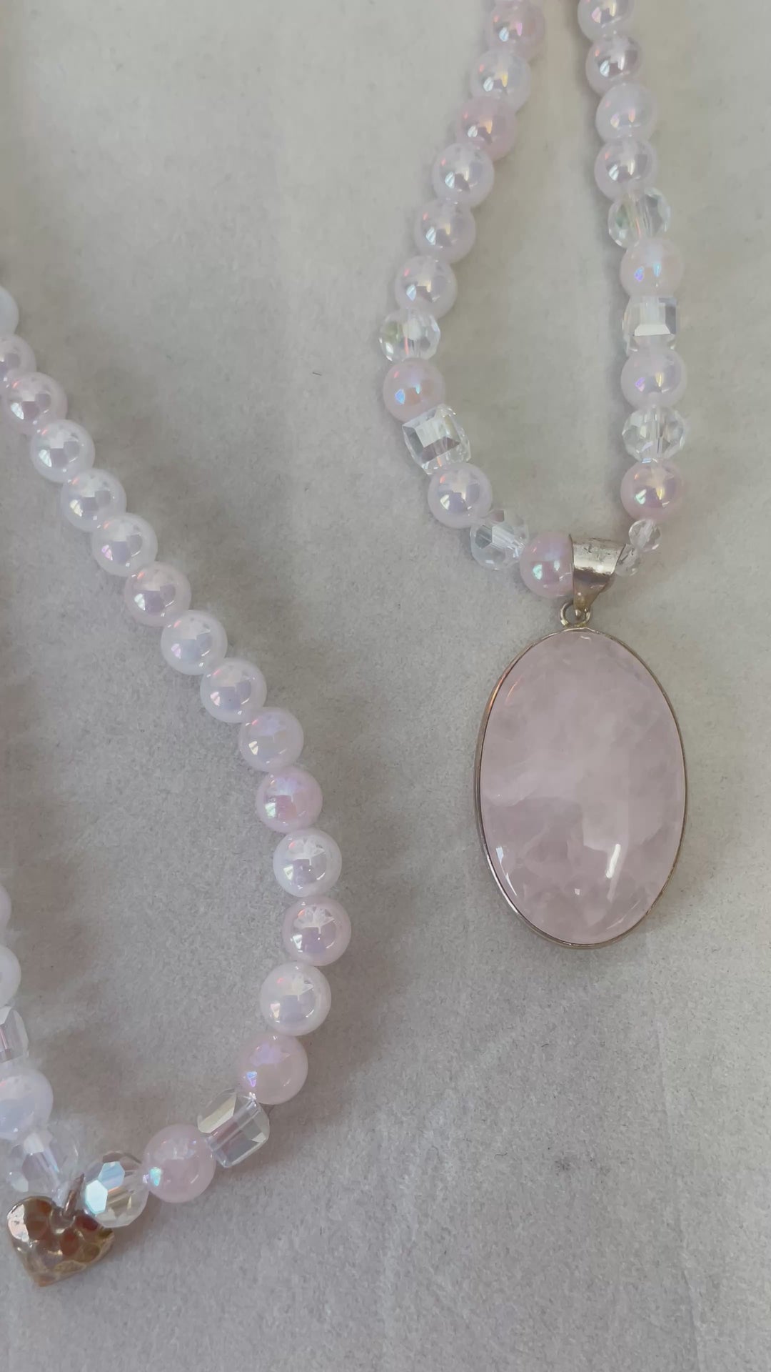 Aura Rose Quartz Mala