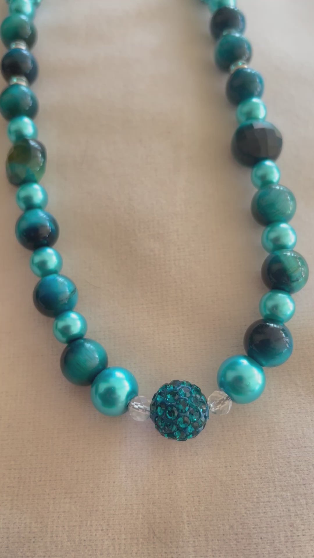 Blue Tiger Eye & Mixed Bead Necklace