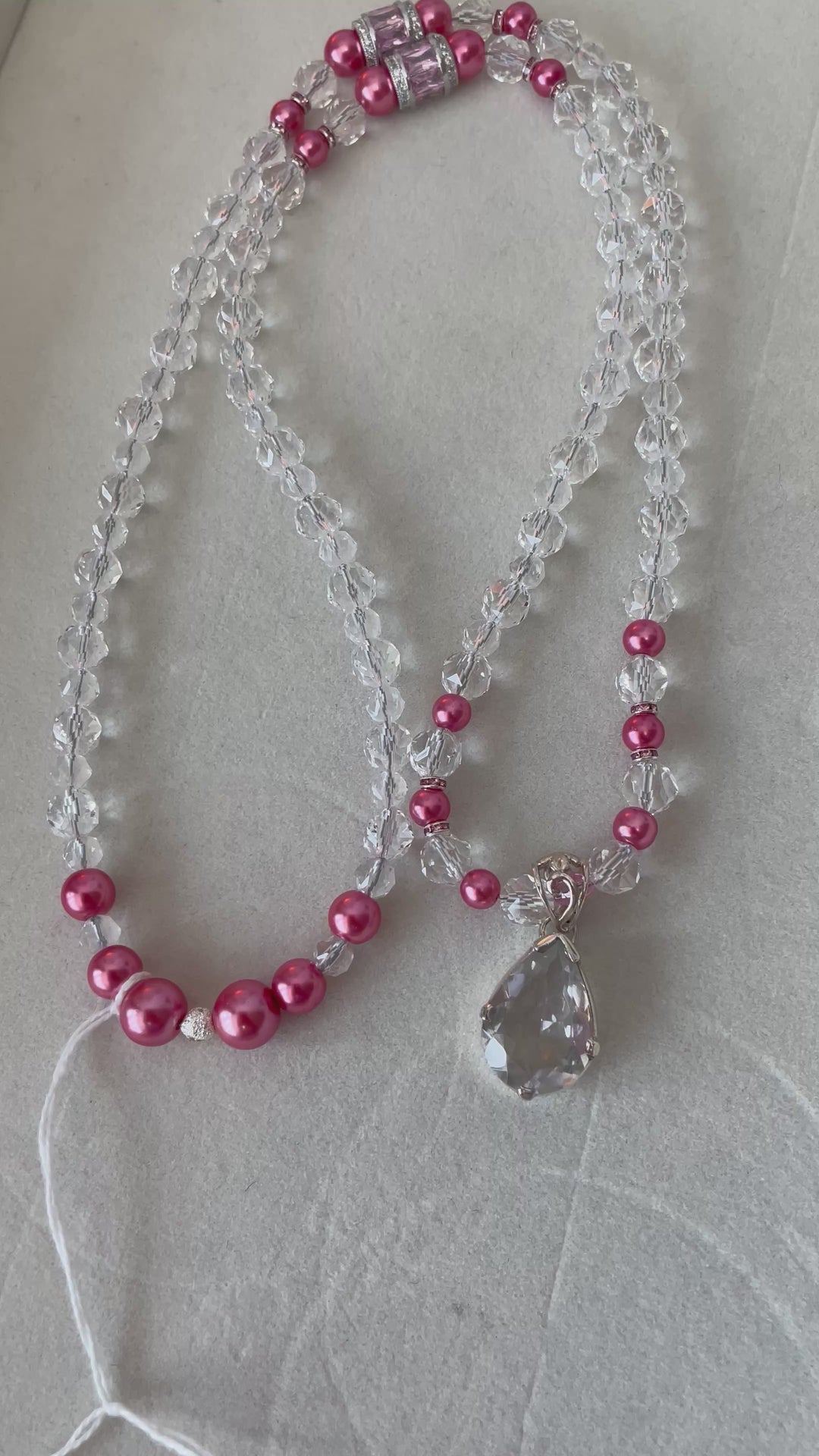 Faceted Clear Quartz Mala