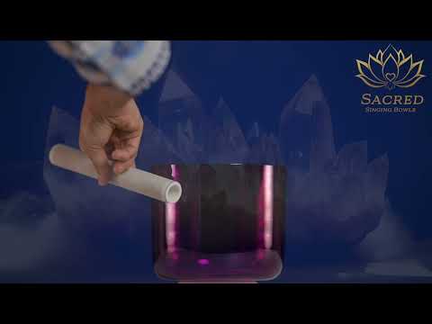 7.25" D+42 Healing Violet Flame Crystal Singing Bowl