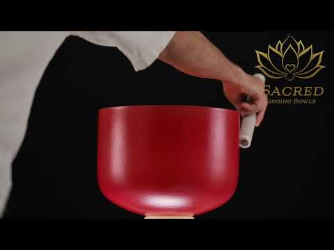 12" G#-27 Sedona Sunrise Frosted Crystal Singing Bowl