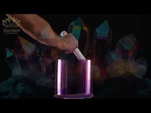 8" B+46 Lavender Lotus Crystal Singing Bowl