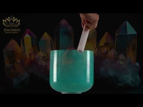 9" G#+37 Turquoise Tide Crystal Singing Bowl